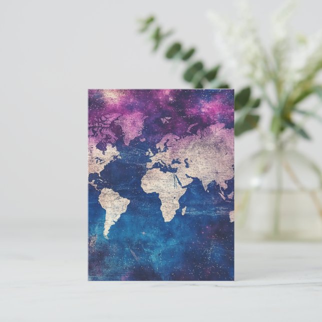 Postale Carte du monde céleste vintage (4) (Debout devant)
