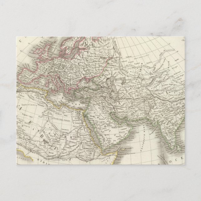 Postale Carte du Monde connu des anciens (Devant)