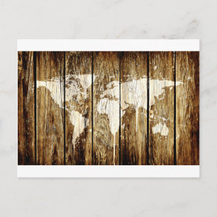 Postale carte du monde de la grange 2