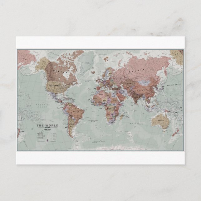 Postale Carte du monde exécutif (Devant)