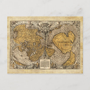 Postale Carte du monde Orontius Finaeus, 1531