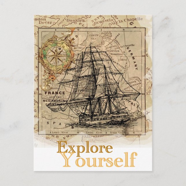 Postale Carte du monde vintage (Devant)