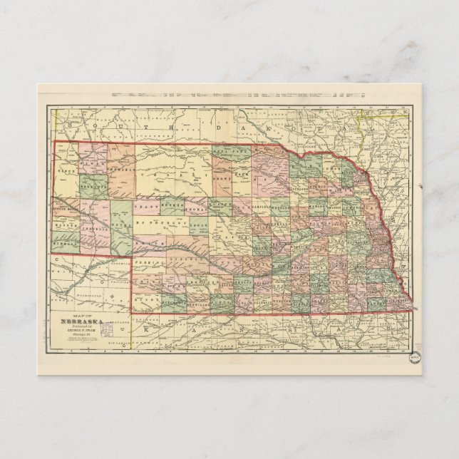 Postale Carte du Nebraska (1902) (Devant)