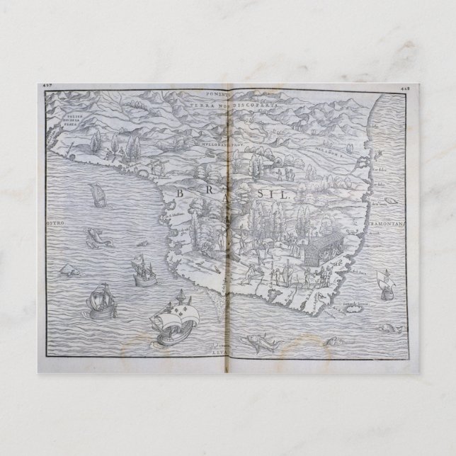 Postale Carte du nord-est du Brésil (Devant)