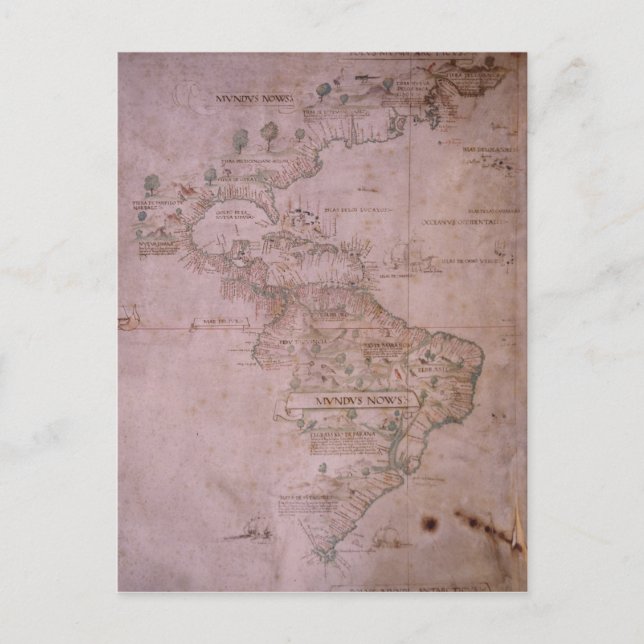 Postale Carte du Nouveau Monde, c.1532 (Devant)