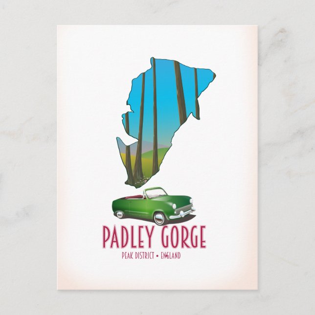 Postale Carte du Padley Gorge peak district Angleterre (Devant)