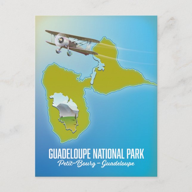 Postale Carte du parc national de la Guadeloupe (Devant)