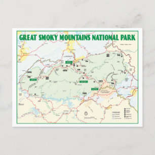 Postale Carte du parc national des Great Smoky Mountains