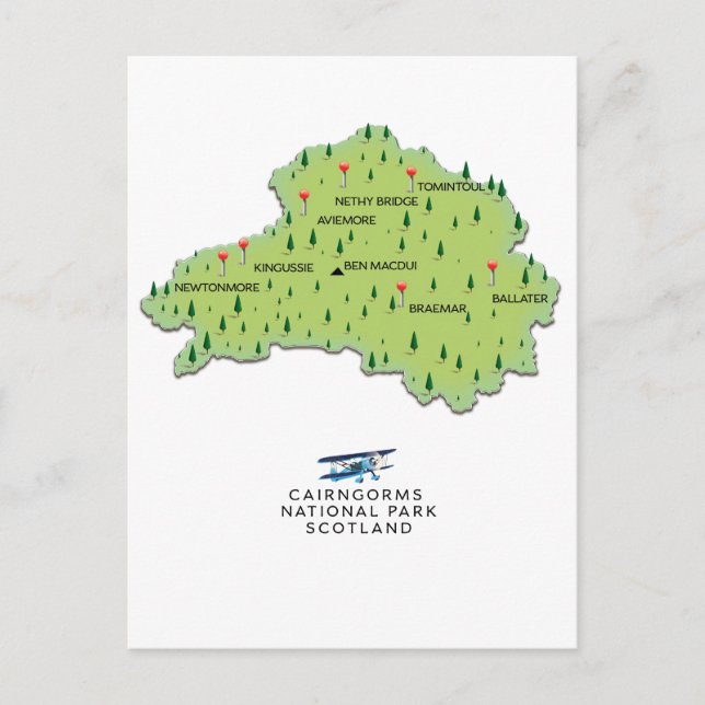 Postale Carte du parc national du Caire (Devant)