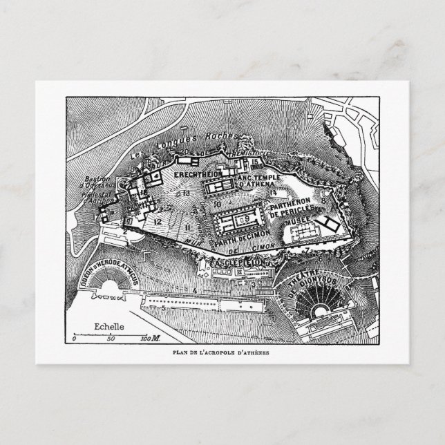 Postale Carte du Parthénon à Athènes (Devant)