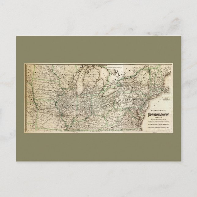Postale Carte du Pennsylvania Railroad (1871) (Devant)