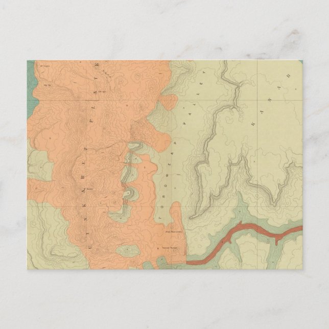 Postale Carte Du Plateau Uinkaret Demi-Sud (Devant)