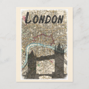 Postale Carte du pont de la tour Londres