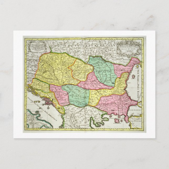 Postale Carte du Royaume de Hongrie et des États qui (Devant)