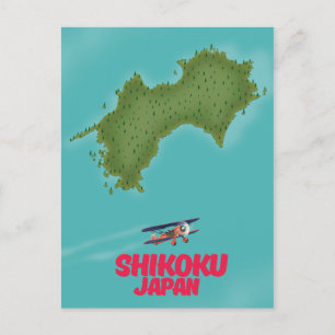 Postale carte du Shikoku Japon