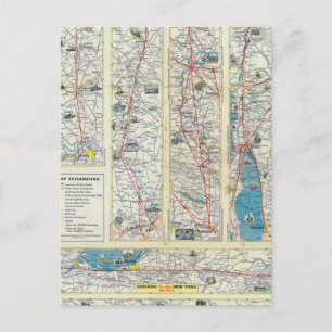 Postale Carte du système Verso American Airlines
