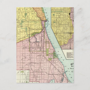 Postale Carte du terminal ferroviaire de Chicago