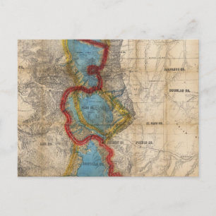 Postale Carte du territoire du Colorado