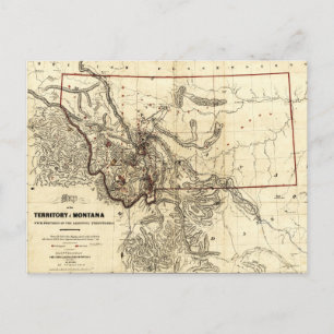 Postale Carte du territoire du Montana (1865)