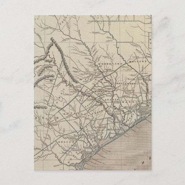 Postale Carte du Texas Atlas (Devant)