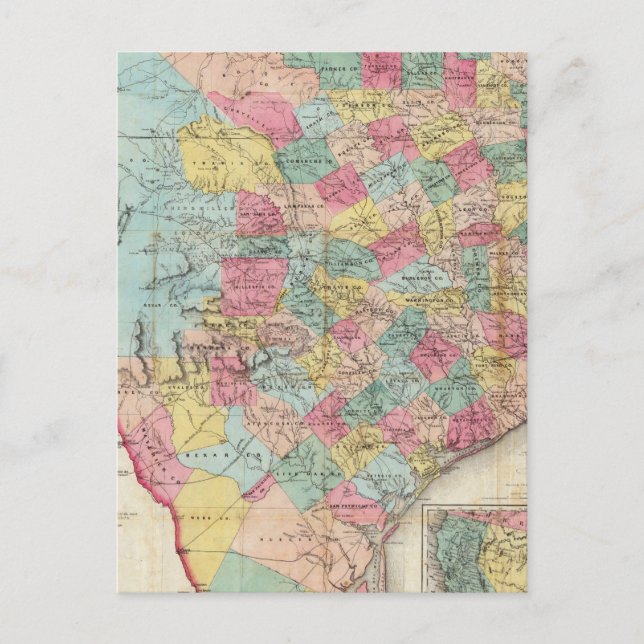 Postale Carte du Texas de Cordova (Devant)