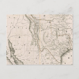 Postale Carte Du Texas Et Des Pays Voisins