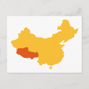 Postale Carte du Tibet Chine