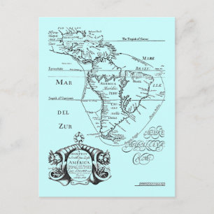 Postale Carte du trésor de pirate