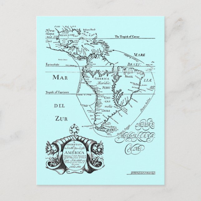 Postale Carte du trésor de pirate (Devant)