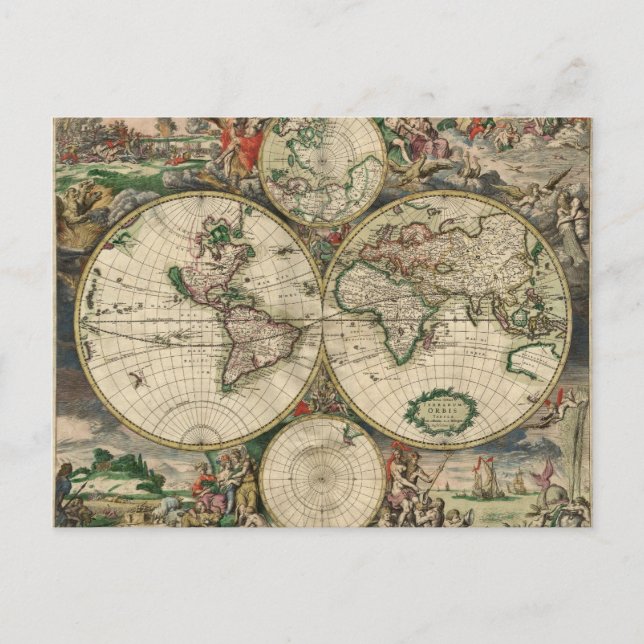 Postale Carte du Vieux-monde (Devant)