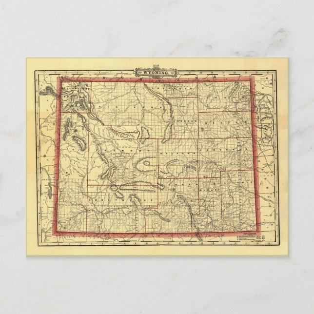 Postale Carte du Wyoming de 1895 (Devant)