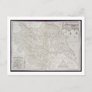 Postale Carte du Yorkshire, gravée par William Web, publie