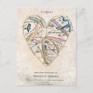 Postale Carte d'un coeur de femmes