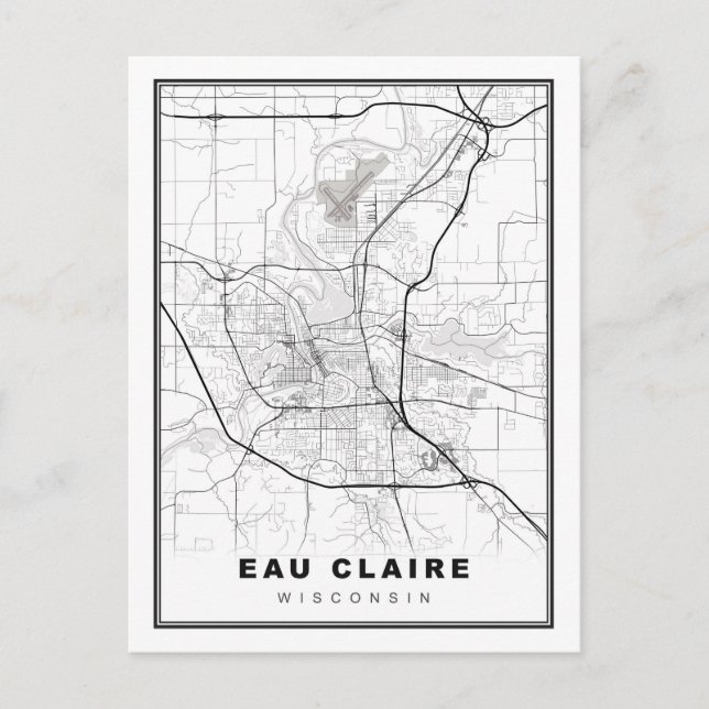 Postale Carte Eau Claire (Devant)