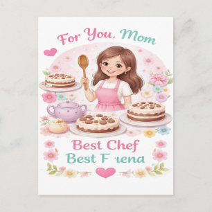 Postale Carte élégante de fête des mères à imprimer