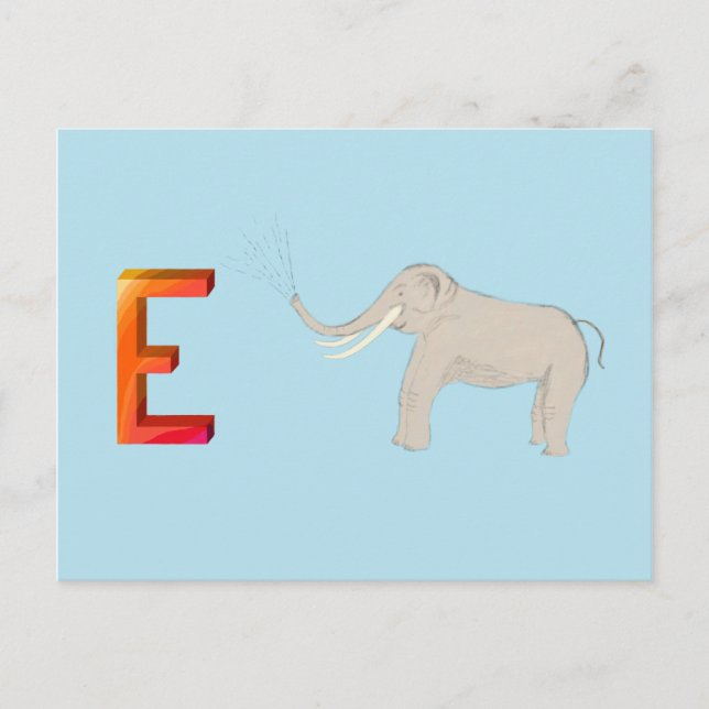 Postale Carte éléphante (Devant)