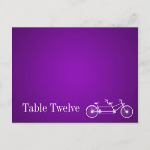Postale Carte Endroit Écrit Whimsical Purple Double Vélo