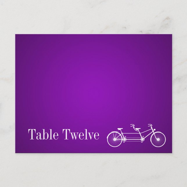 Postale Carte Endroit Écrit Whimsical Purple Double Vélo (Devant)