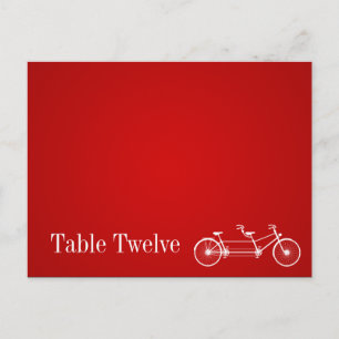 Postale Carte Endroit Écrit Whimsical Red Double Vélo