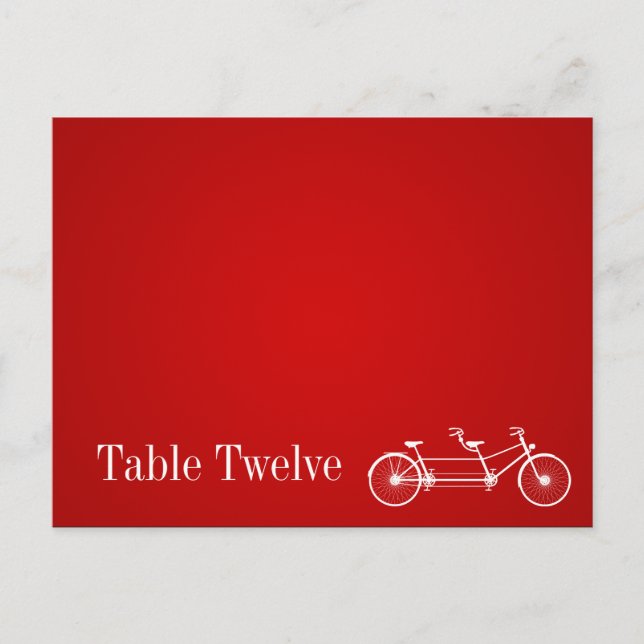 Postale Carte Endroit Écrit Whimsical Red Double Vélo (Devant)