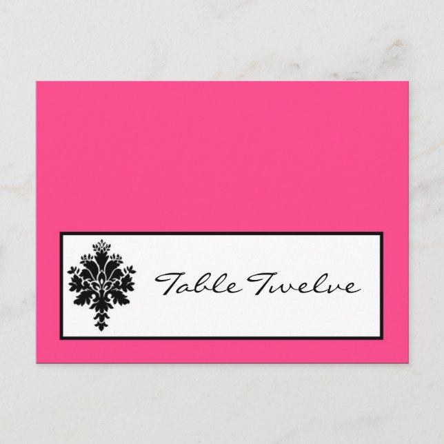 Postale Carte Endroit Écrite Black Hot Rose Damask Lace (Devant)