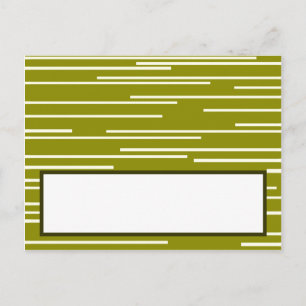 Postale Carte Endroit Écrite Green Pear Fruit Stripes Pear