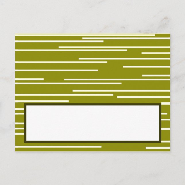 Postale Carte Endroit Écrite Green Pear Fruit Stripes Pear (Devant)