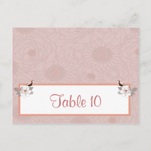 Postale Carte Endroit Écrite Rose/Brown Floral Inséparable