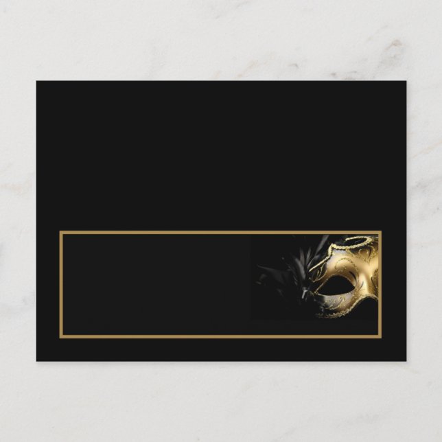 Postale Carte Endroit Écrite Sweet 16 Or Noir (Devant)