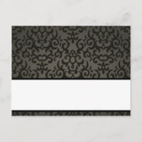Carte Endroit Gris Noir et Gris Damas