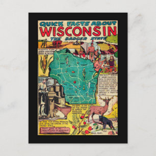 Postale Carte et faits du Wisconsin
