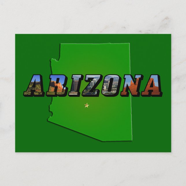 Postale Carte et texte de l'image de l'Arizona (Devant)