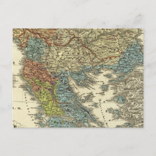 Postale Carte ethnographique de l'Empire ottoman