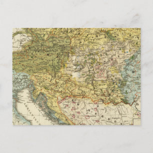 Postale Carte ethnographique de l'Europe